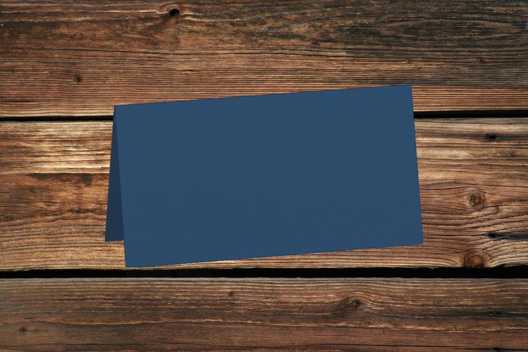 Tischkarten 50/100x100 mm Jeans gerippt 220 g/qm